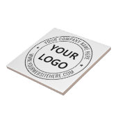 Aangepaste zakelijke Logo en tekst bedrijf keramis Tegeltje (Zijkant)