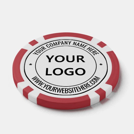 Aangepaste zakelijke Logo en tekst Bedrijf Poker C Poker Chips (Enkel)