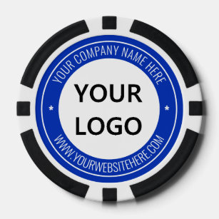 Aangepaste zakelijke Logo en tekst Bedrijf Poker C Poker Chips