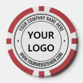 Aangepaste zakelijke logo en tekst bedrijf pokerfi poker chips (Voorkant)