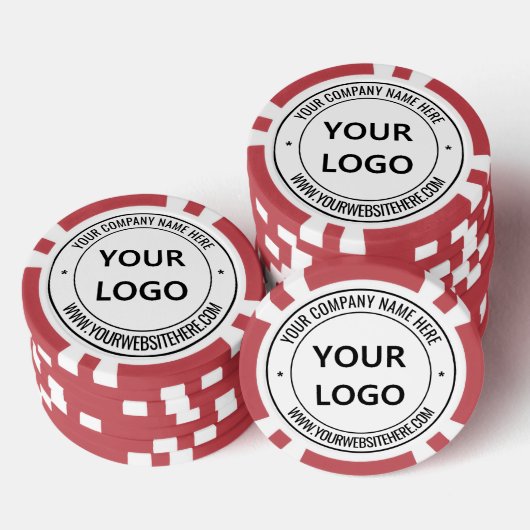 Aangepaste zakelijke logo en tekst bedrijf pokerfi poker chips (Opstapeling)