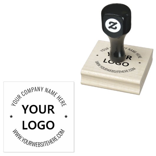 Aangepaste zakelijke Logo en tekst Bedrijf Rubber Rubberstempel (Gestempeld)