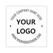 Aangepaste zakelijke Logo en tekst Bedrijf Rubber Rubberstempel (Afrduk)