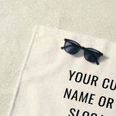 Aangepaste zakelijke Logo en tekst bedrijf strandl Strandlaken (In situ)