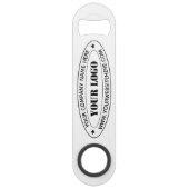 Aangepaste zakelijke Logo en tekst Bedrijfsbalk Sl Speed Flessenopener (Achterkant)