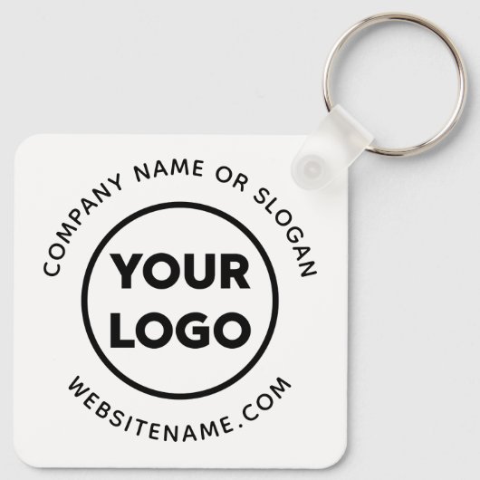 Aangepaste zakelijke Logo en tekst bedrijfskleding Sleutelhanger (Achterkant)