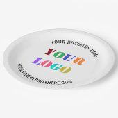 Aangepaste zakelijke Logo en tekst Bedrijfspapier Papieren Bordje (Gekanteld)