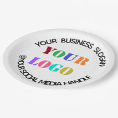 Aangepaste zakelijke Logo en tekst Bedrijfspapier Papieren Bordje (Gekanteld)