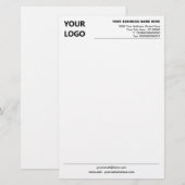 Aangepaste zakelijke Logo en tekst briefpapier (Voorkant / Achterkant)
