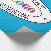 Aangepaste Zakelijke Logo en Tekst Inpakpapier (Hoek)