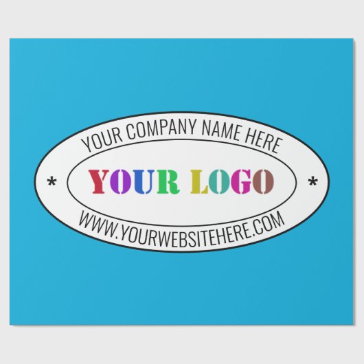 Aangepaste Zakelijke Logo en Tekst Inpakpapier (Vlak)