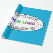 Aangepaste Zakelijke Logo en Tekst Inpakpapier (Uitgerold)