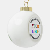 Aangepaste zakelijke Logo en tekst kerstversiering Keramische Bal Ornament (Links)