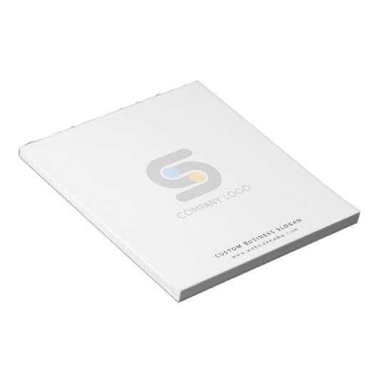 Aangepaste zakelijke Logo en tekst Notitieblok (Schuin)