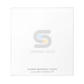 Aangepaste zakelijke Logo en tekst Notitieblok (Voorkant)