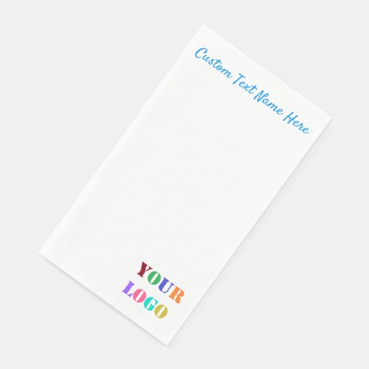 Aangepaste zakelijke Logo en tekst papier gasthand Servet (Hoek)