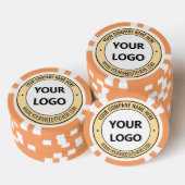 Aangepaste Zakelijke Logo en Tekst Poker Chips Sja (Opstapeling)