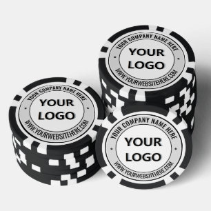 Aangepaste Zakelijke Logo en Tekst Poker Chips Sja