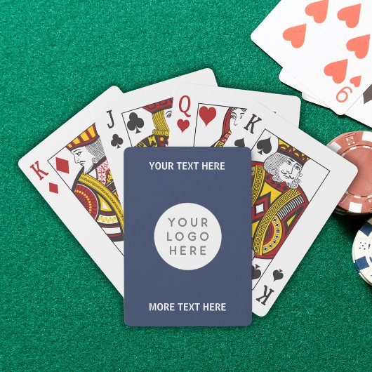 Aangepaste zakelijke Logo en tekst Pokerkaarten