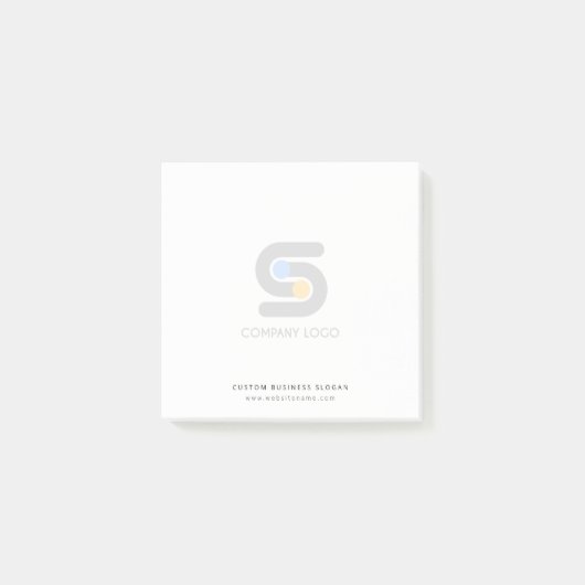 Aangepaste zakelijke Logo en tekst post-it Post-it® Notes (Voorkant)