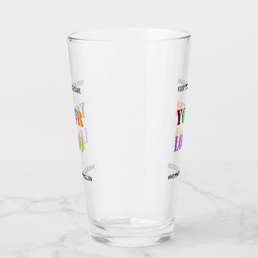 Aangepaste zakelijke Logo en tekst promotieglas Glas (Links)
