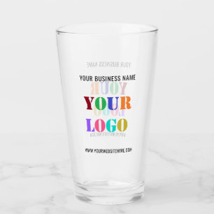 Aangepaste zakelijke Logo en tekst promotieglas Glas