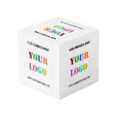 Aangepaste zakelijke Logo en tekst promotiekubus Kubus (Achter hoekig)
