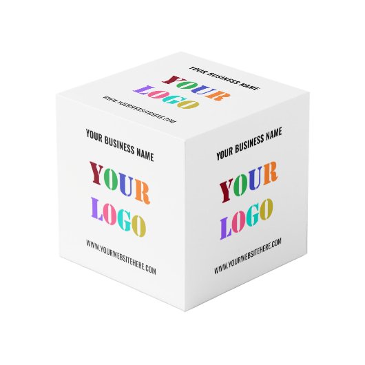 Aangepaste zakelijke Logo en tekst promotiekubus Kubus (Voorkant hoekig)