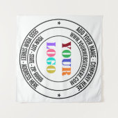 Aangepaste zakelijke Logo en tekst promotiewandtap Wandkleed (Voorkant (horizontaal))