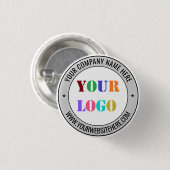 Aangepaste zakelijke Logo en tekst promotionele Bu Ronde Button 3,2 Cm (Voorkant /achterkant)