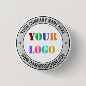 Aangepaste zakelijke Logo en tekst promotionele Bu Ronde Button 3,2 Cm (Voorkant)