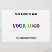 Aangepaste Zakelijke Logo en Tekst Promotionele Fl Flyer (Achterkant)
