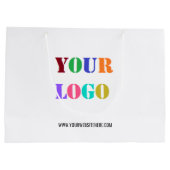 Aangepaste zakelijke Logo en tekst promotionele ge Groot Cadeauzakje (Achterkant)