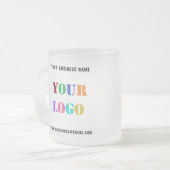 Aangepaste zakelijke Logo en tekst promotionele Mo Matglas Koffiemok (Voorkant links)