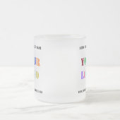 Aangepaste zakelijke Logo en tekst promotionele Mo Matglas Koffiemok (Center)