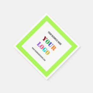 Aangepaste zakelijke Logo en tekst promotionele se Servet