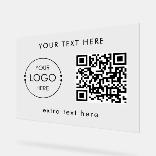 Aangepaste zakelijke Logo en tekst QR Code Promoti Acryl Bord (Hoek)