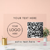 Aangepaste zakelijke Logo en tekst QR Code Promoti Acryl Bord (Huwelijk)