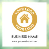 Aangepaste zakelijke logo en tekst raamsticker (Vel 3)