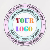 Aangepaste zakelijke Logo en tekst ronde labels (Design 1)