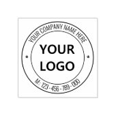 Aangepaste zakelijke Logo en tekst ronde rubberen  Rubberstempel (Afrduk)