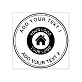 Aangepaste zakelijke Logo en tekst Rubberstempel (Afrduk)