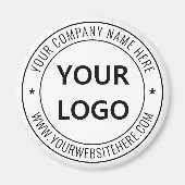 Aangepaste zakelijke Logo en tekst uw magneetgesch Magneet (Voorkant)