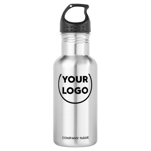 Aangepaste zakelijke Logo en tekst Waterfles (Voorkant)