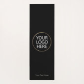 Aangepaste zakelijke Logo en tekst | Zwart voor en Yogamat (Achterkant)