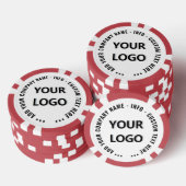 Aangepaste zakelijke logo- en tekstbedrukte pokerf poker chips (Opstapeling)