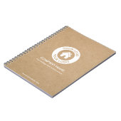 Aangepaste zakelijke Logo- en tekstKraft-stijl Notitieboek (Linkerzijde)