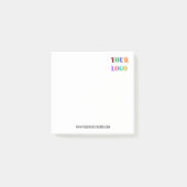 Aangepaste zakelijke Logo en tekstnotities Post-it® Notes (Voorkant)