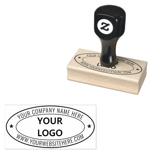 Aangepaste zakelijke Logo en tekstovale rubberen s Rubberstempel (Gestempeld)