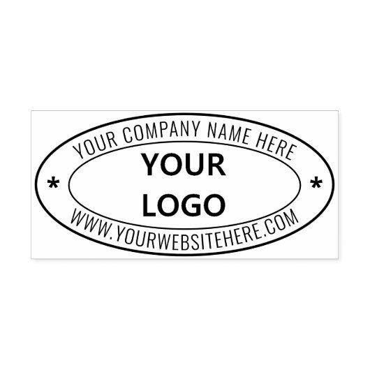 Aangepaste zakelijke Logo en tekstovale rubberen s Rubberstempel (Afrduk)